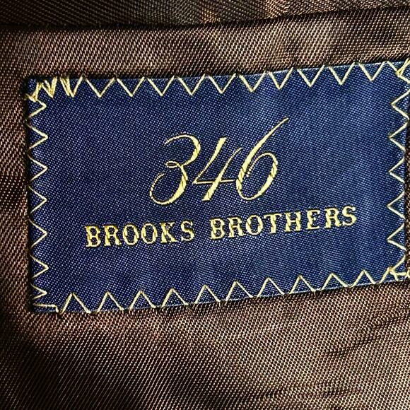 Brooks Brothers sport coat Men's 47 R tweed preppy brown green wool EXCELLENT - Picture 10 of 12